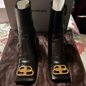 Balenciaga Black Ankle Boots